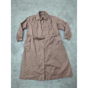 Vintage Fox Run Trench Coat Womens XXL Greenleaf Lodico Duster Utility 1980s 90s